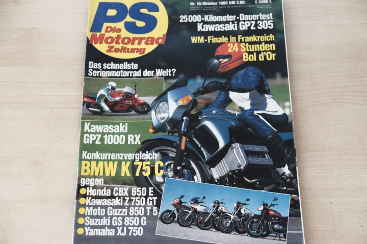 Deckblatt PS Sport Motorrad (10/1985)